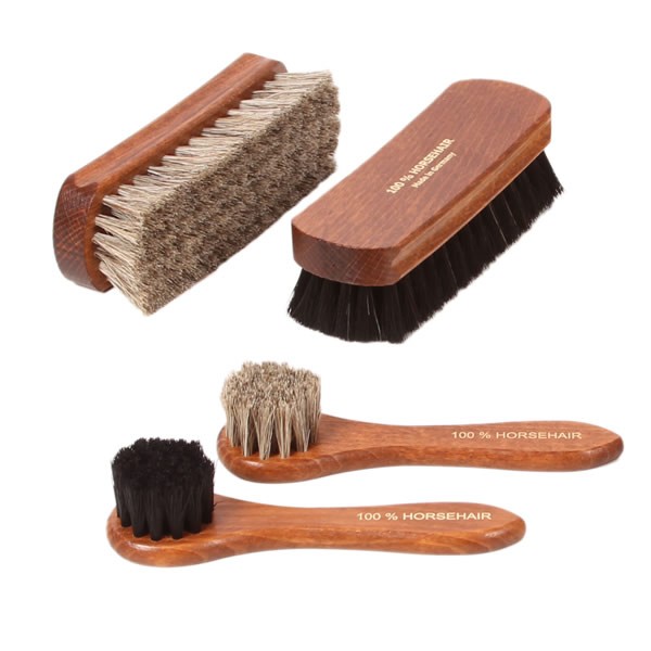Deluxe set of shoe care brushes, 100 