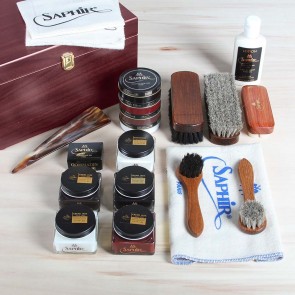 Shoe care valet Walnut Saphir DeLuxe+