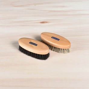 2 Pack Noblik 6.7 Inch Horsehair Shoe Shine Brushes With Horse Hair Bristles For Boots Shoes & Other Leather Care 